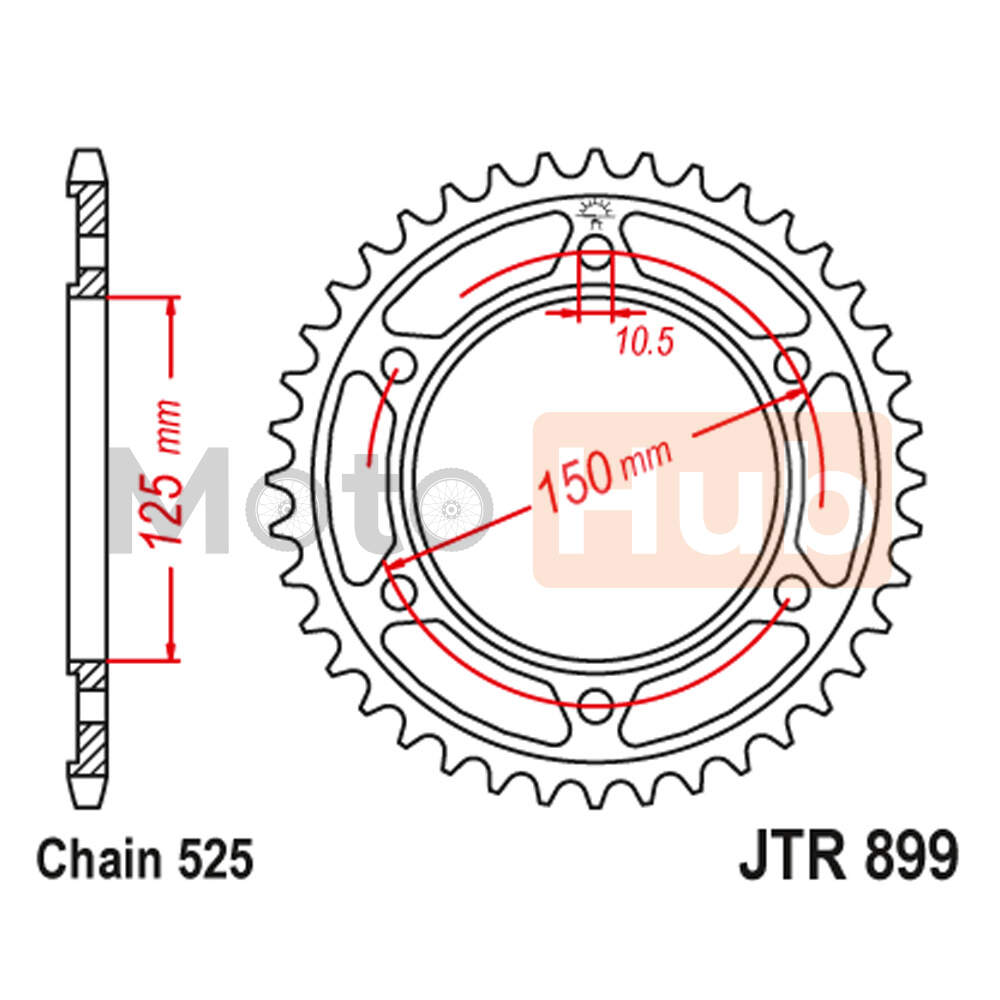 Lancanik zadnji JT  JTR899-45 (525)45 zuba