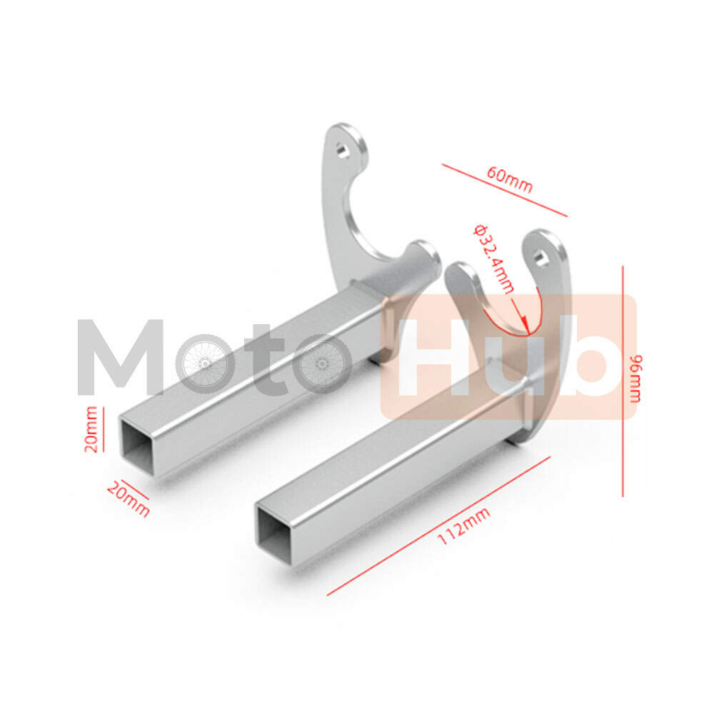 Adapter za zadnji stender v profil sivi mb-moto