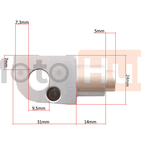 Footpegs holder TRW MCF253(Yamaha R1 01-06,R6 03-05 rear)