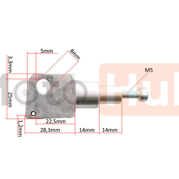 Footpegs holder trw mcf300(bmw r850,r1100 93- front)