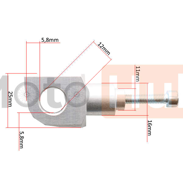 Footpegs holder trw mcf342(suzuki gsxr,sv front)