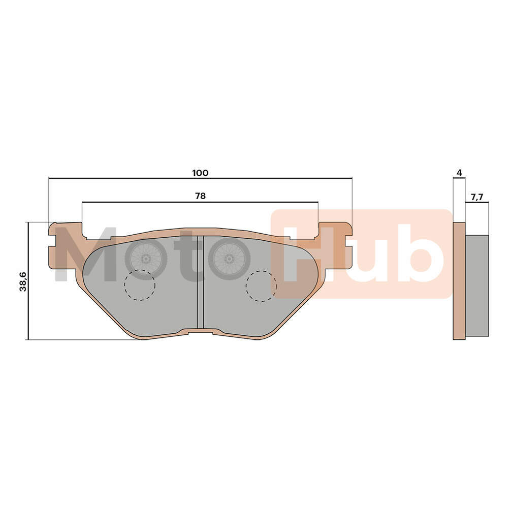 Disk plocice Malossi Yamaha T-Max 560 MHR sinter zadnje