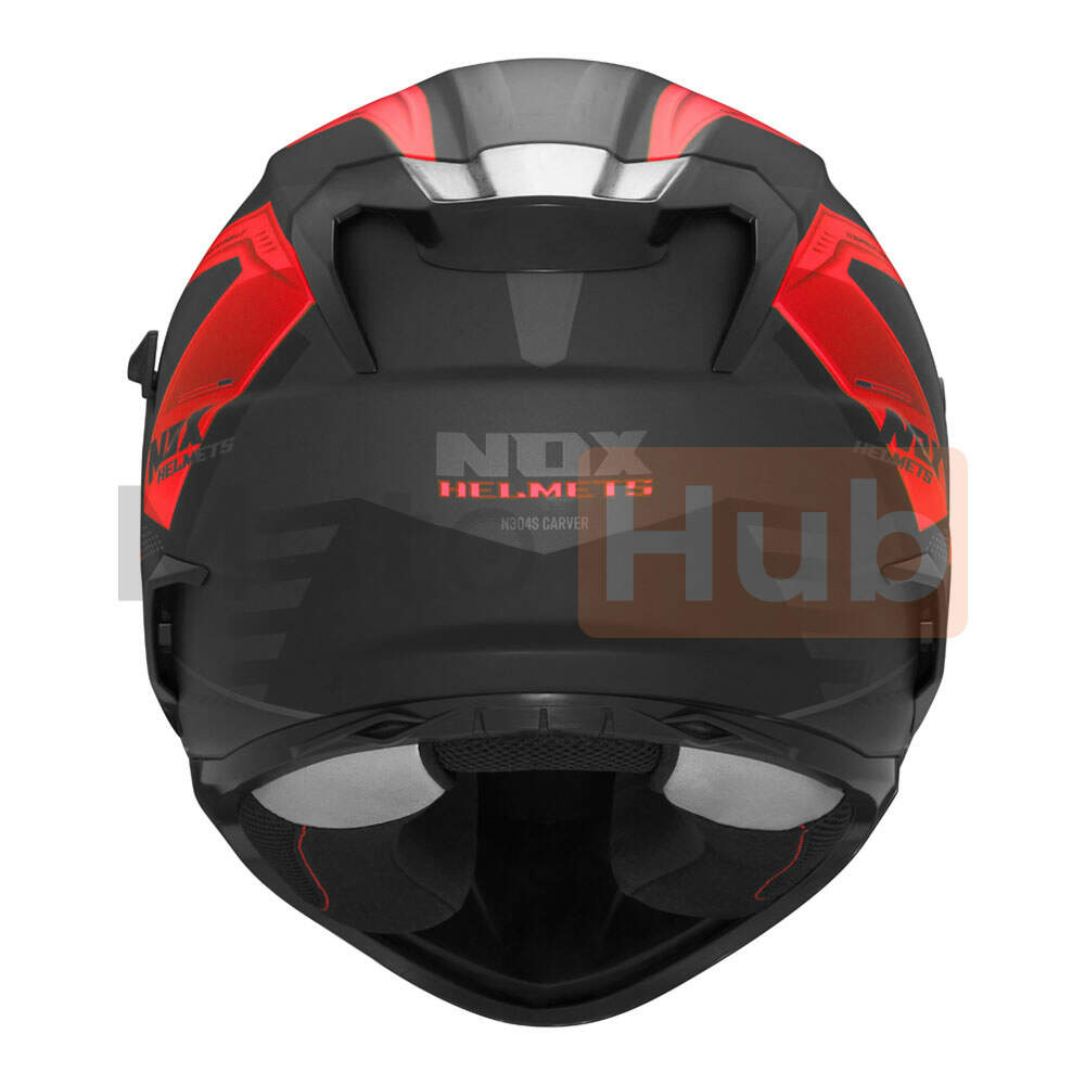 Kaciga nox full face sa naocarima n304 s carver matt black red l