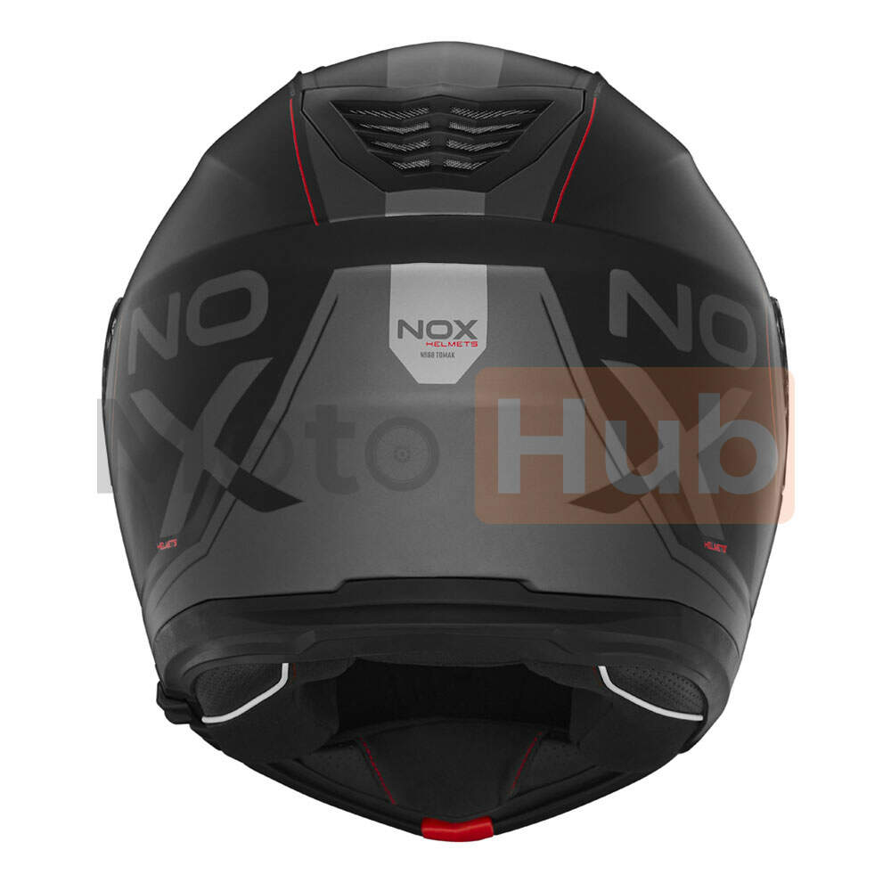 Kaciga nox flip up n968 tomak sa naocarima mat crno crvena 2xl