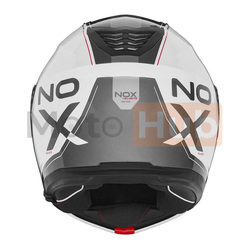 Kaciga nox flip up n968 tomak sa naocarima belo crvena s