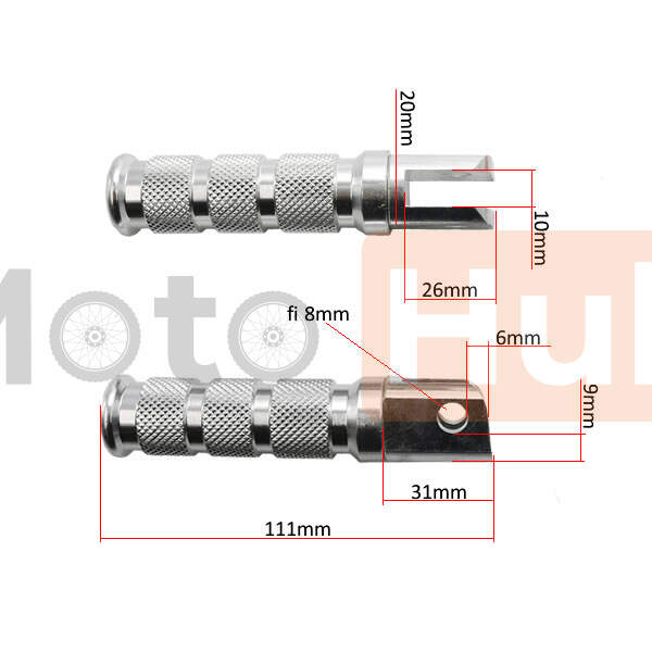 Footrest universal scooter chrome vicma